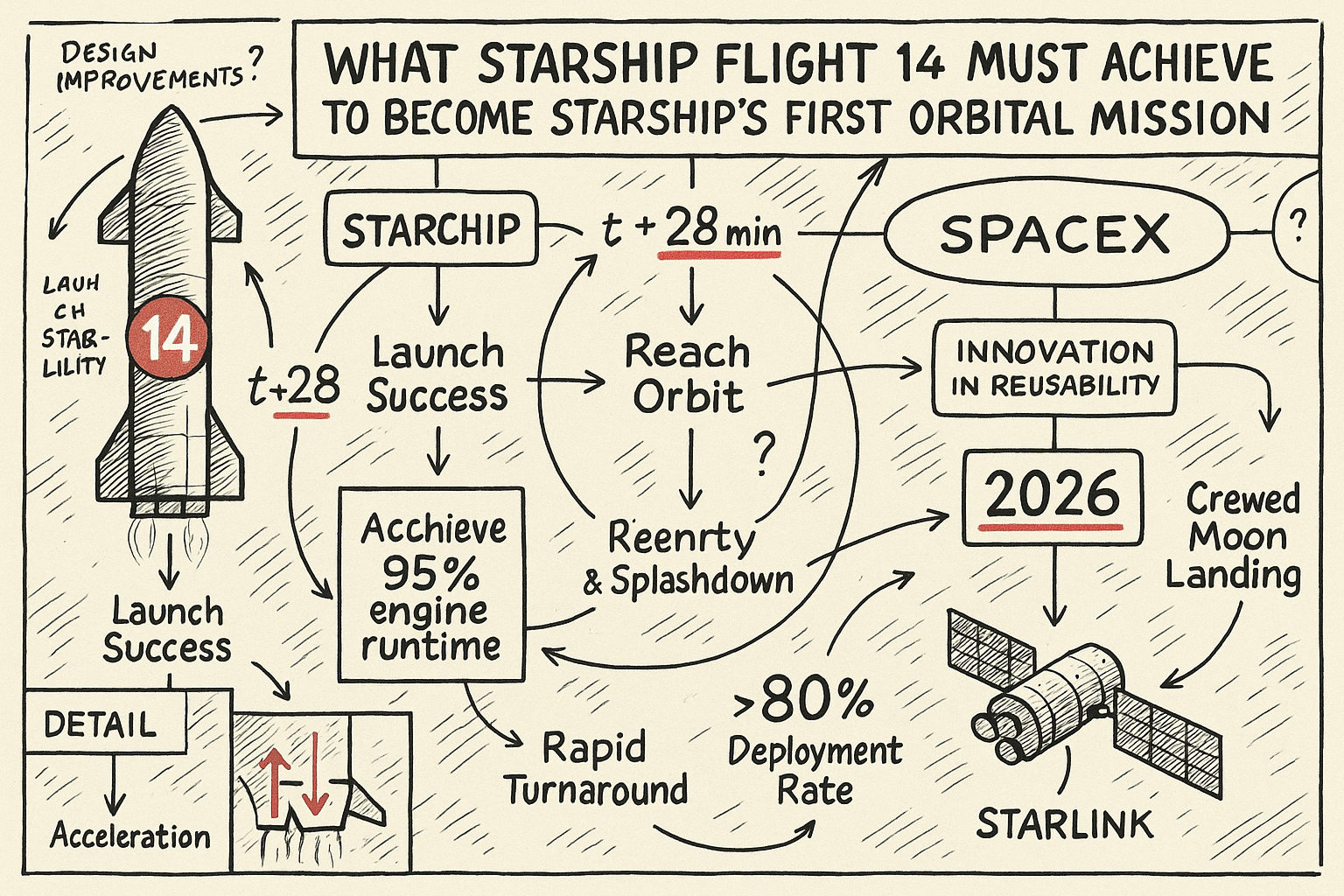 What Starship Flight 14 Must Achieve to Become Starship’s First Orbital Mission