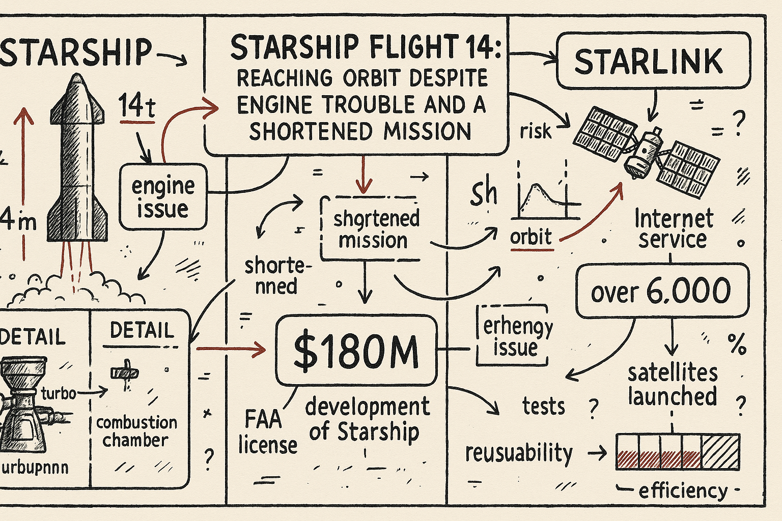 Starship Flight 14: Reaching Orbit Despite Engine Trouble and a Shortened Mission