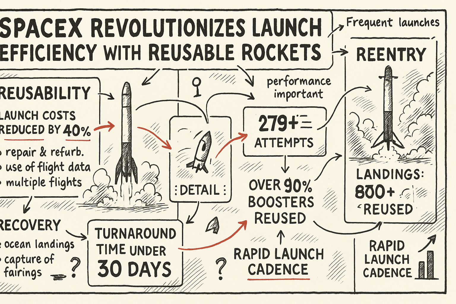 SpaceX Revolutionizes Launch Efficiency with Reusable Rockets
