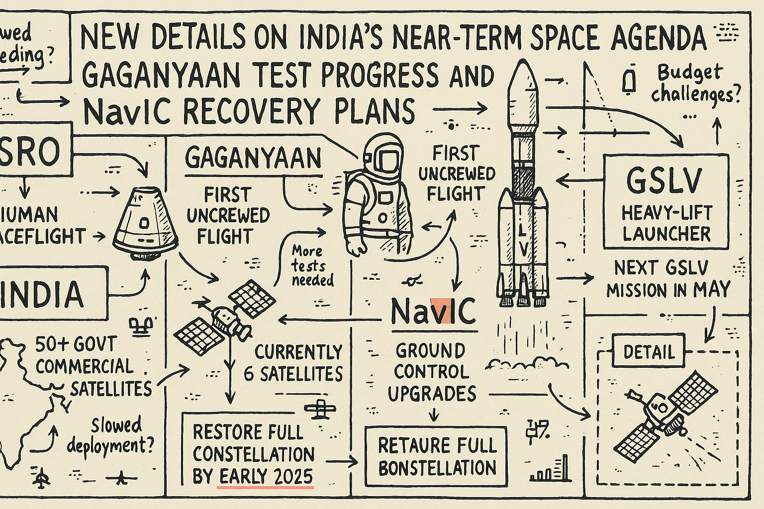 New Details on India’s Near-Term Space Agenda: Gaganyaan Test Progress and NavIC Recovery Plans