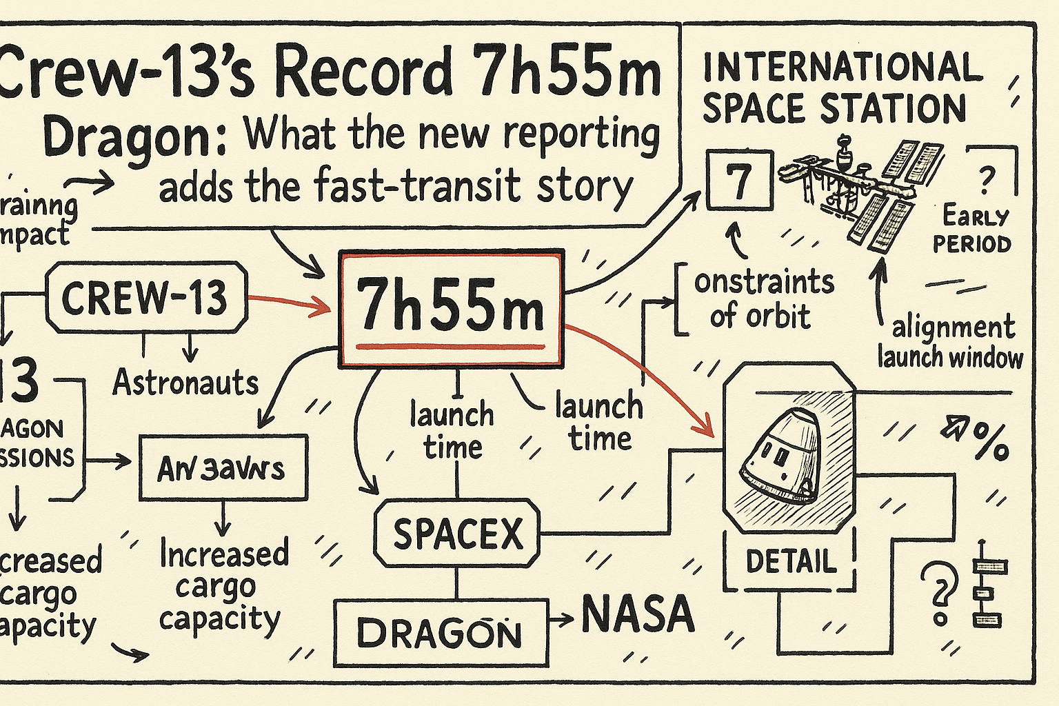Crew-13’s Record 7h55m Dragon: What the new reporting adds to the fast-transit story