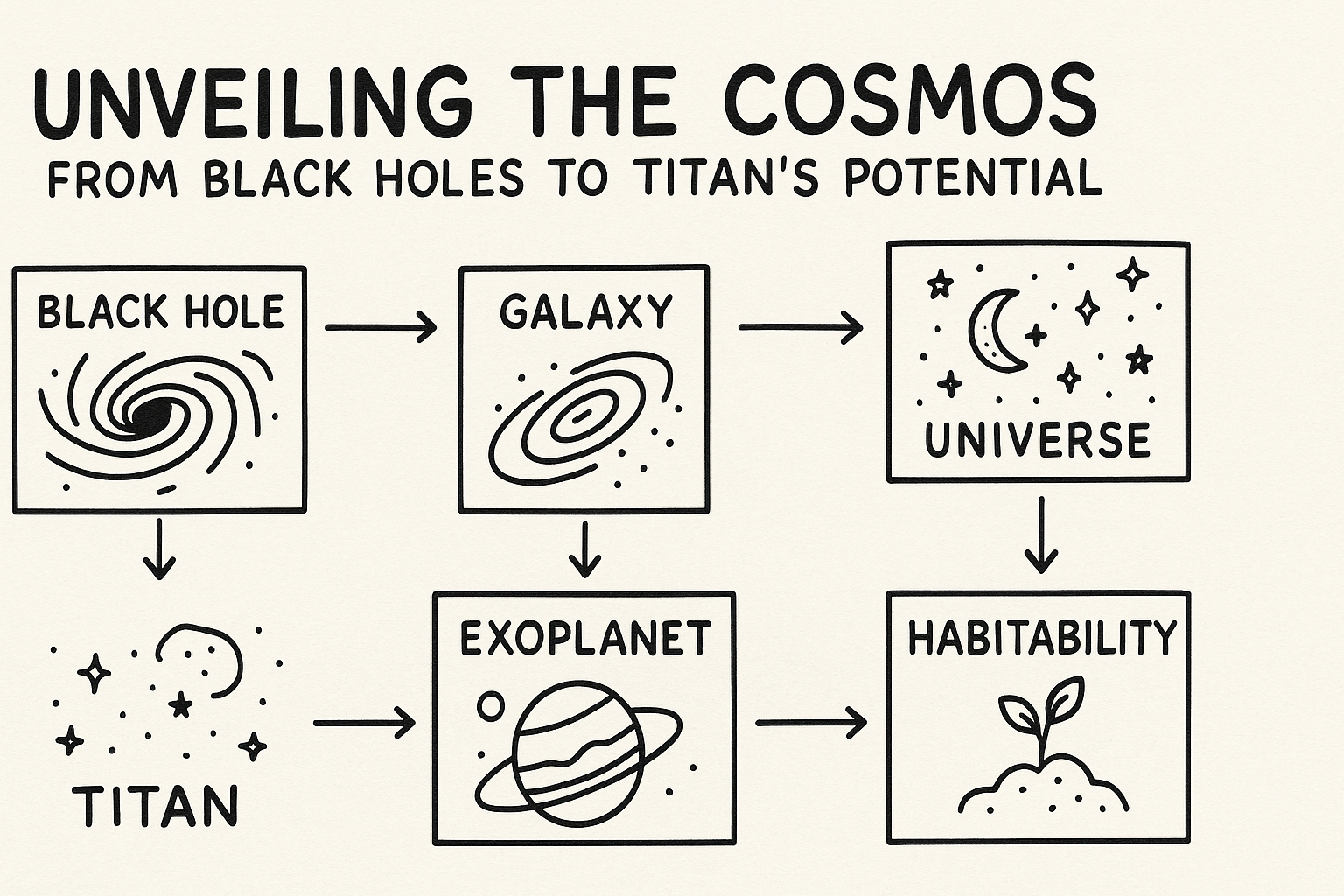 Unveiling the Cosmos: From Black Holes to Titan's Potential