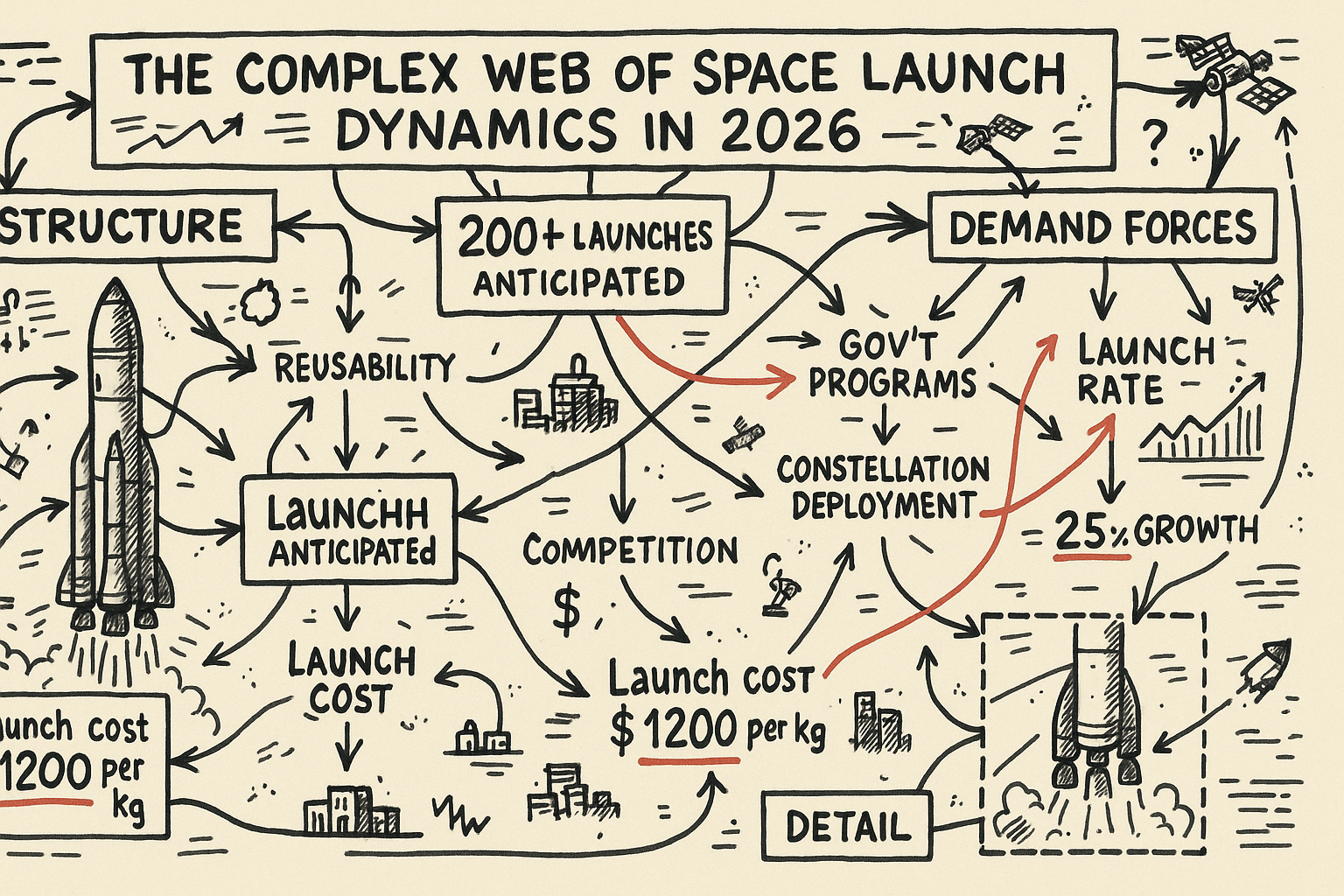 The Complex Web of Space Launch Dynamics in 2026