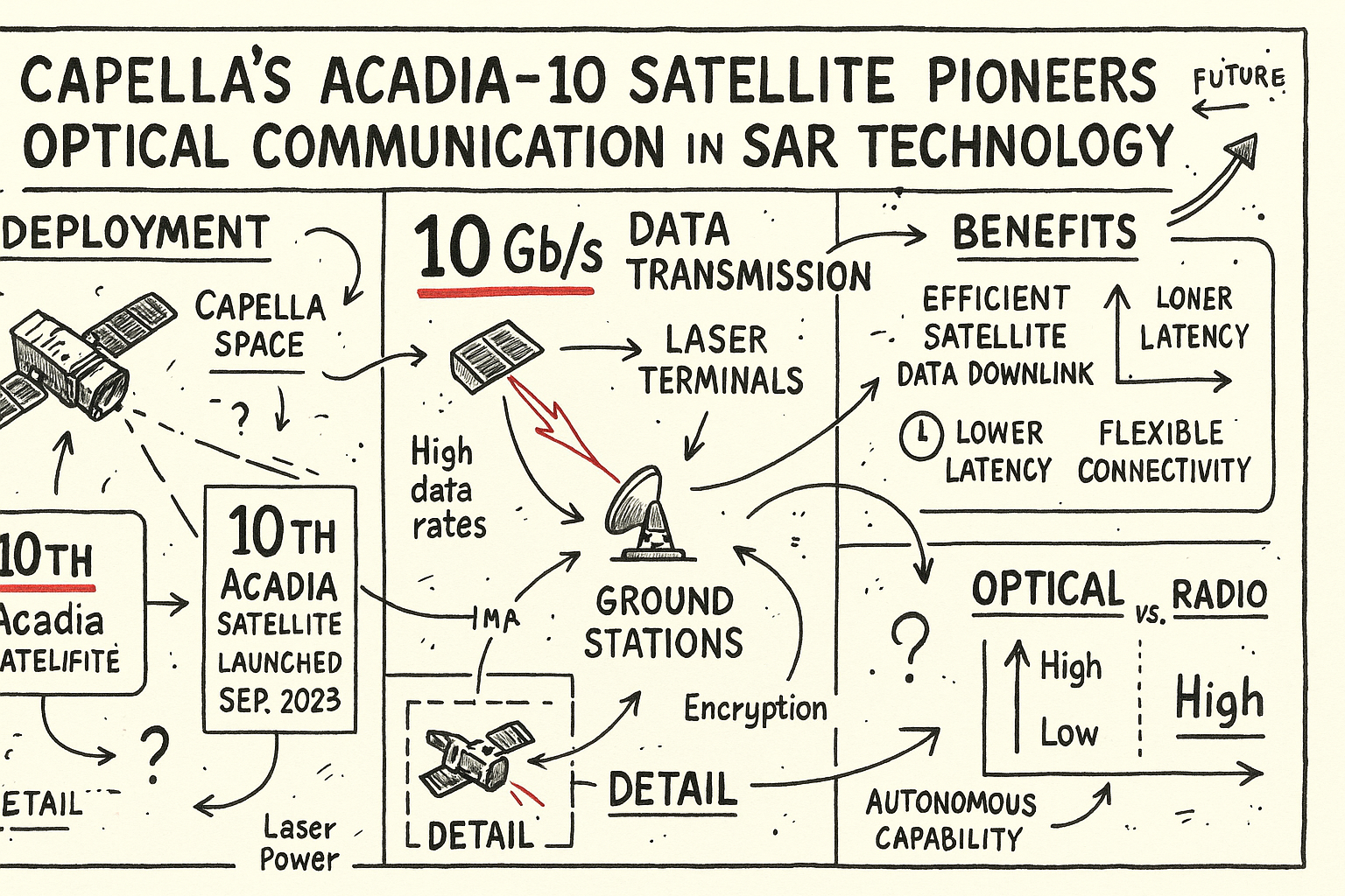 Capella's Acadia-10 Satellite Pioneers Optical Communication in SAR Technology