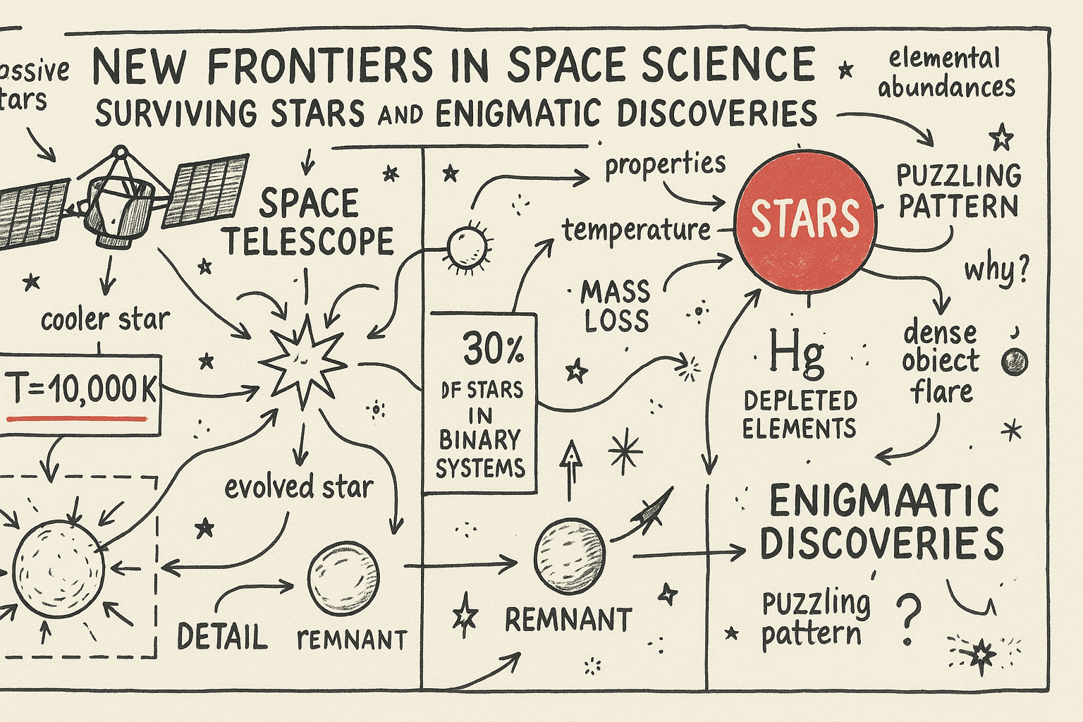New Frontiers in Space Science: Surviving Stars and Enigmatic Discoveries