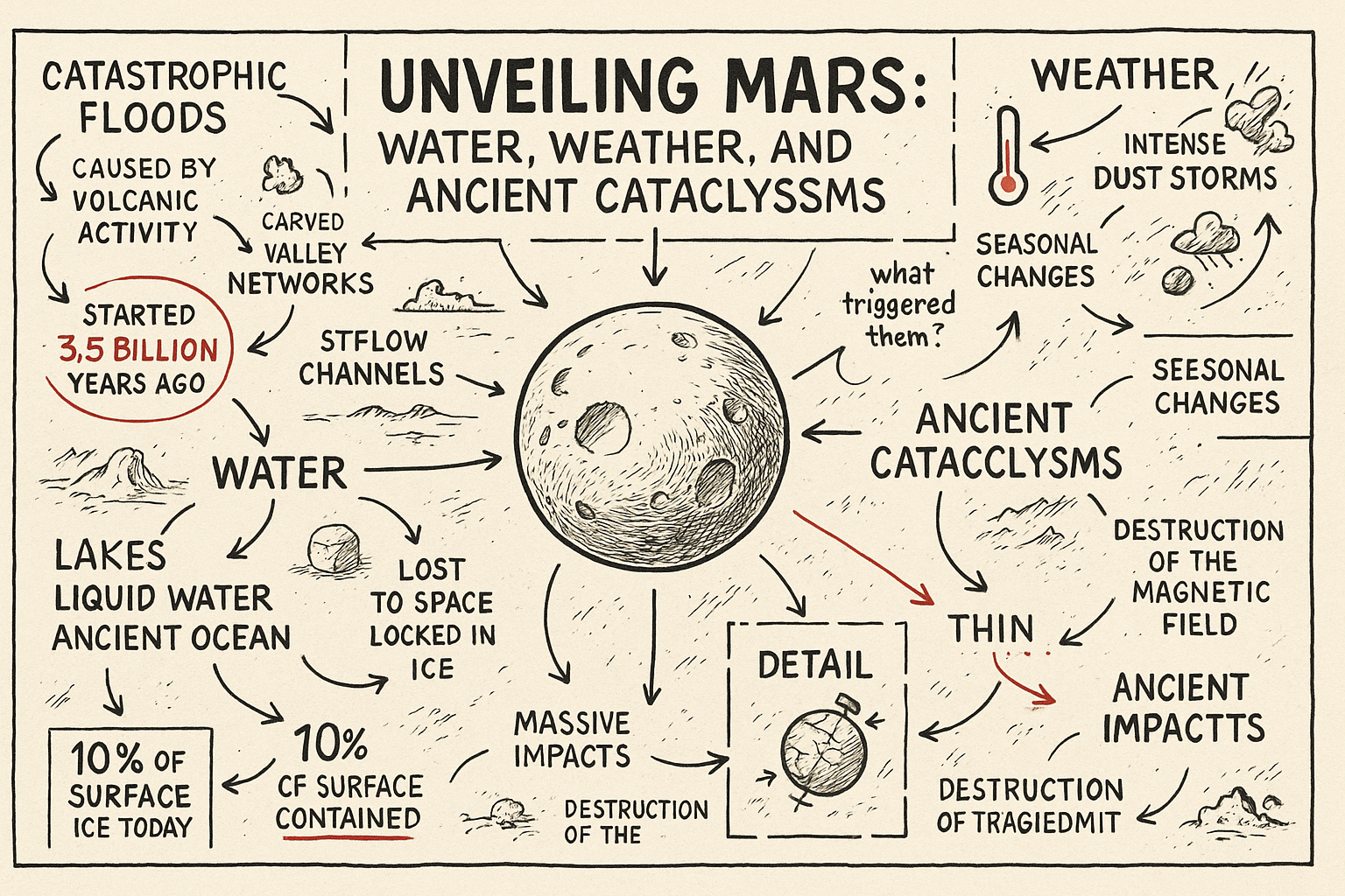 Unveiling Mars: Water, Weather, and Ancient Cataclysms