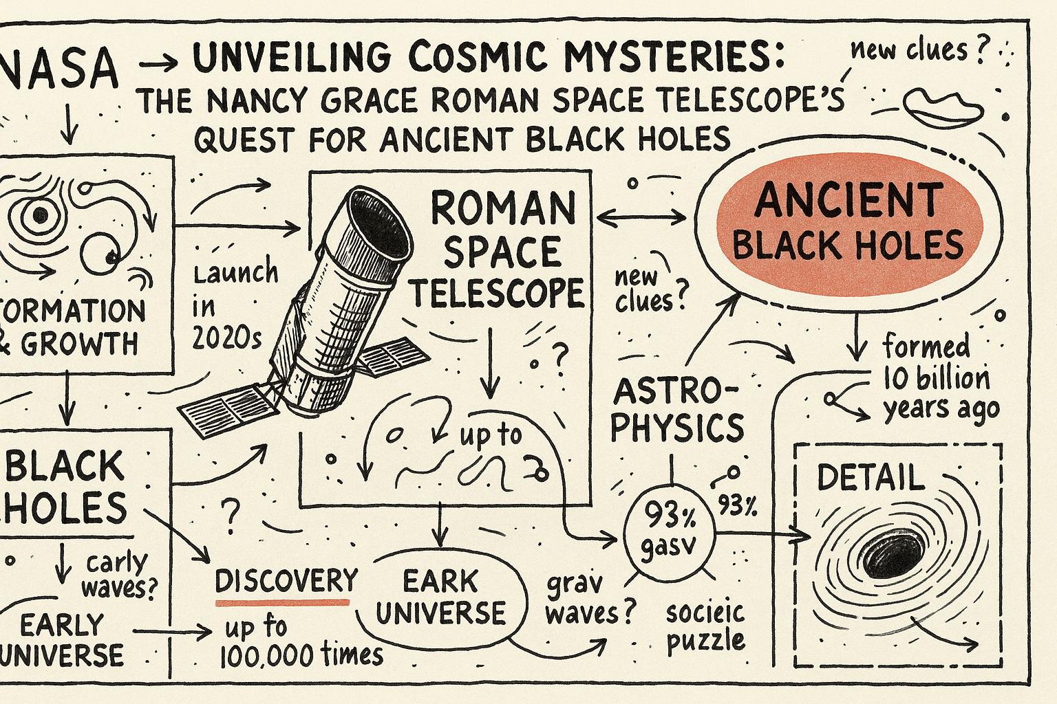 Unveiling Cosmic Mysteries: The Nancy Grace Roman Space Telescope's Quest for Ancient Black Holes