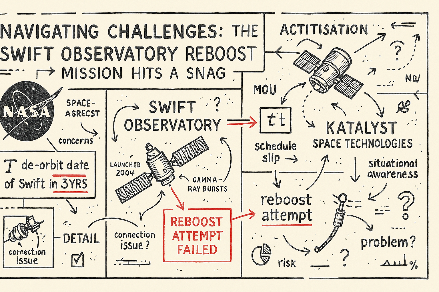 Navigating Challenges: The Swift Observatory Reboost Mission Hits a Snag