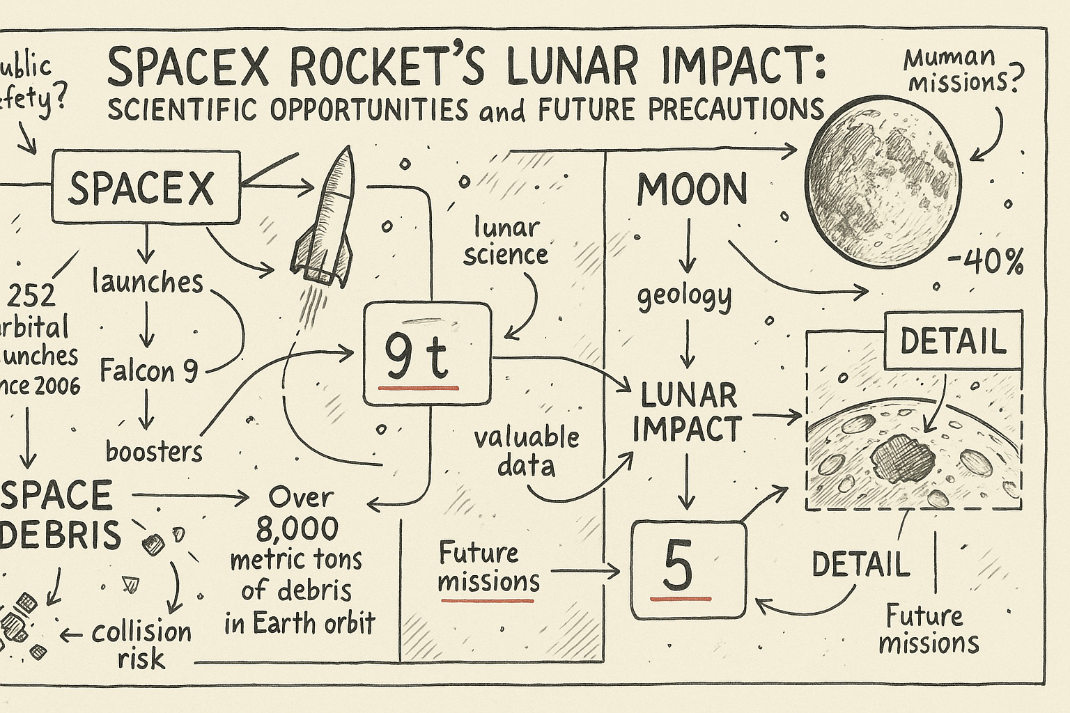 SpaceX Rocket's Lunar Impact: Scientific Opportunities and Future Precautions