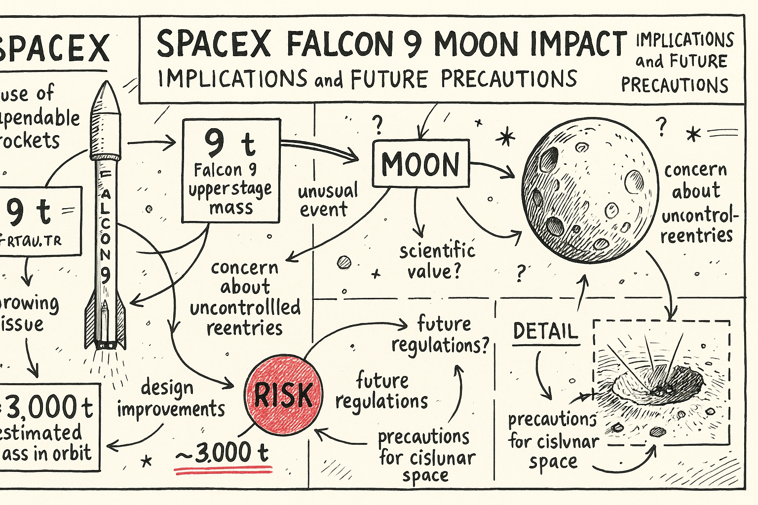 SpaceX Falcon 9 Moon Impact: Implications and Future Precautions