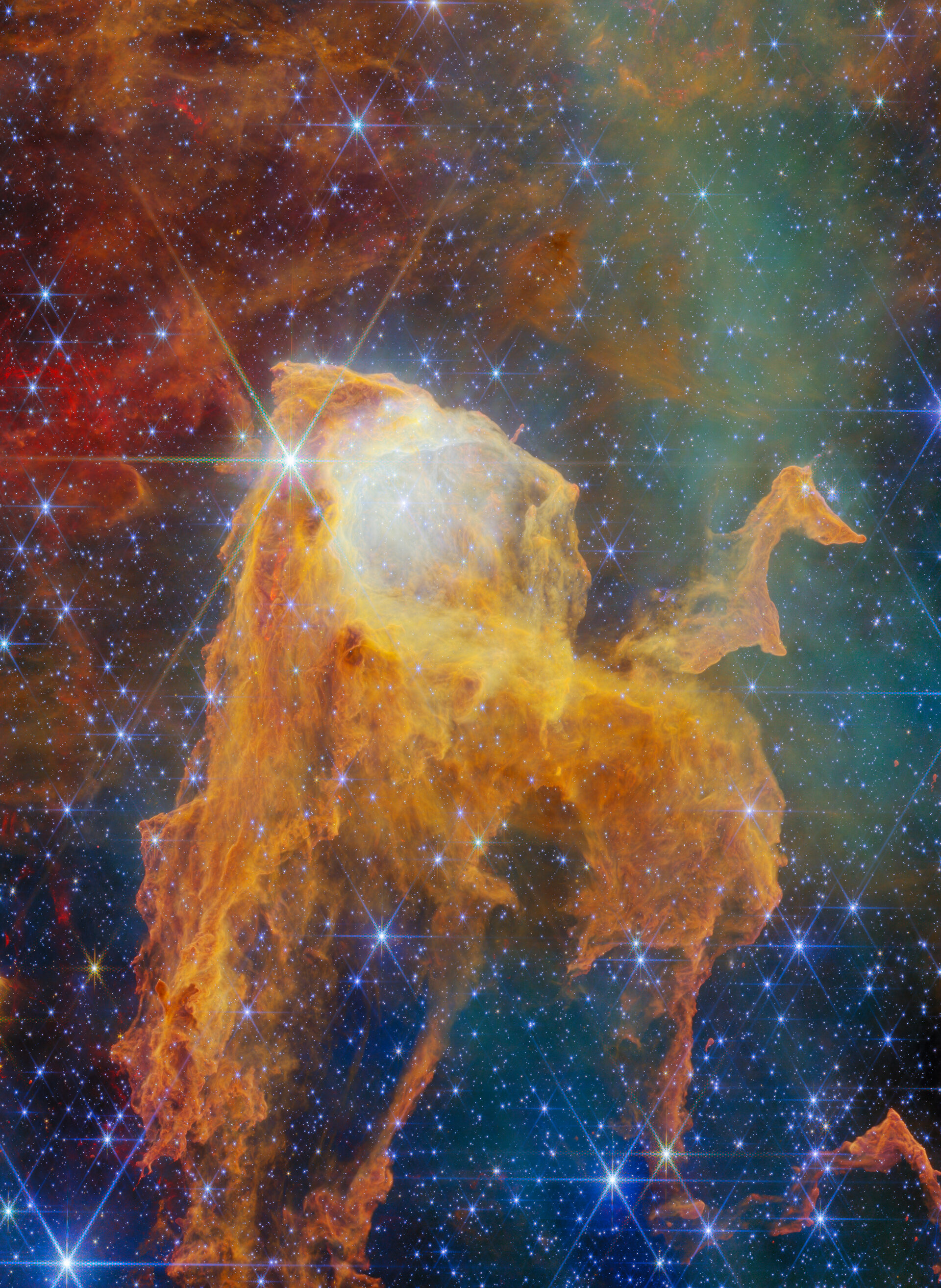 JWST's NIRCam Reveals the 1.3-Million-Year-Old 'Treasure Chest' in Carina