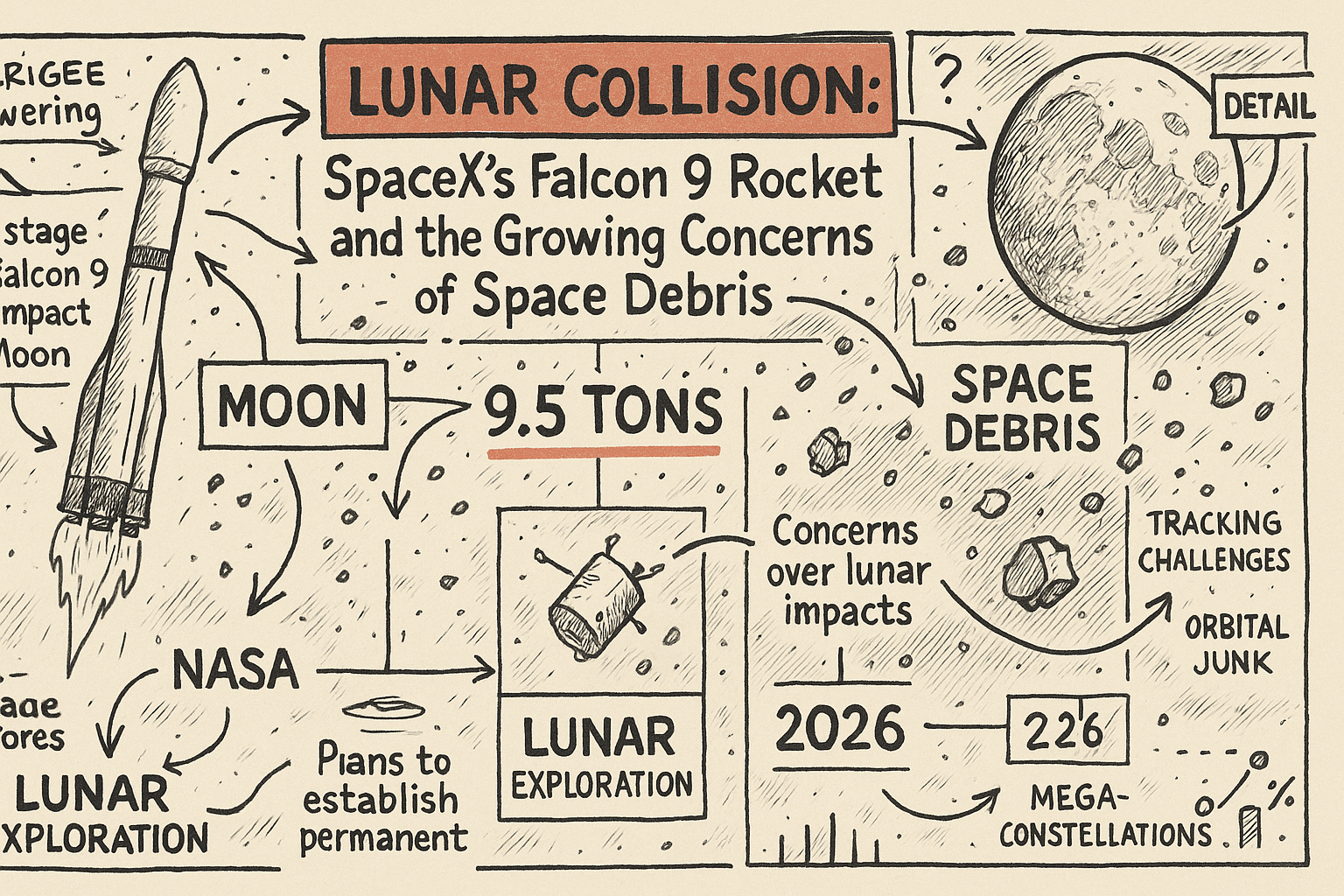 Lunar Reconnaissance Orbiter Images the Crater Left by a Falcon 9
