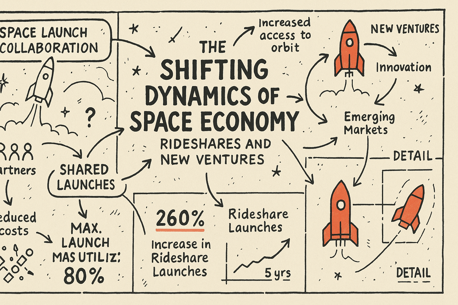 The Shifting Dynamics of Space Economy: Rideshares and New Ventures