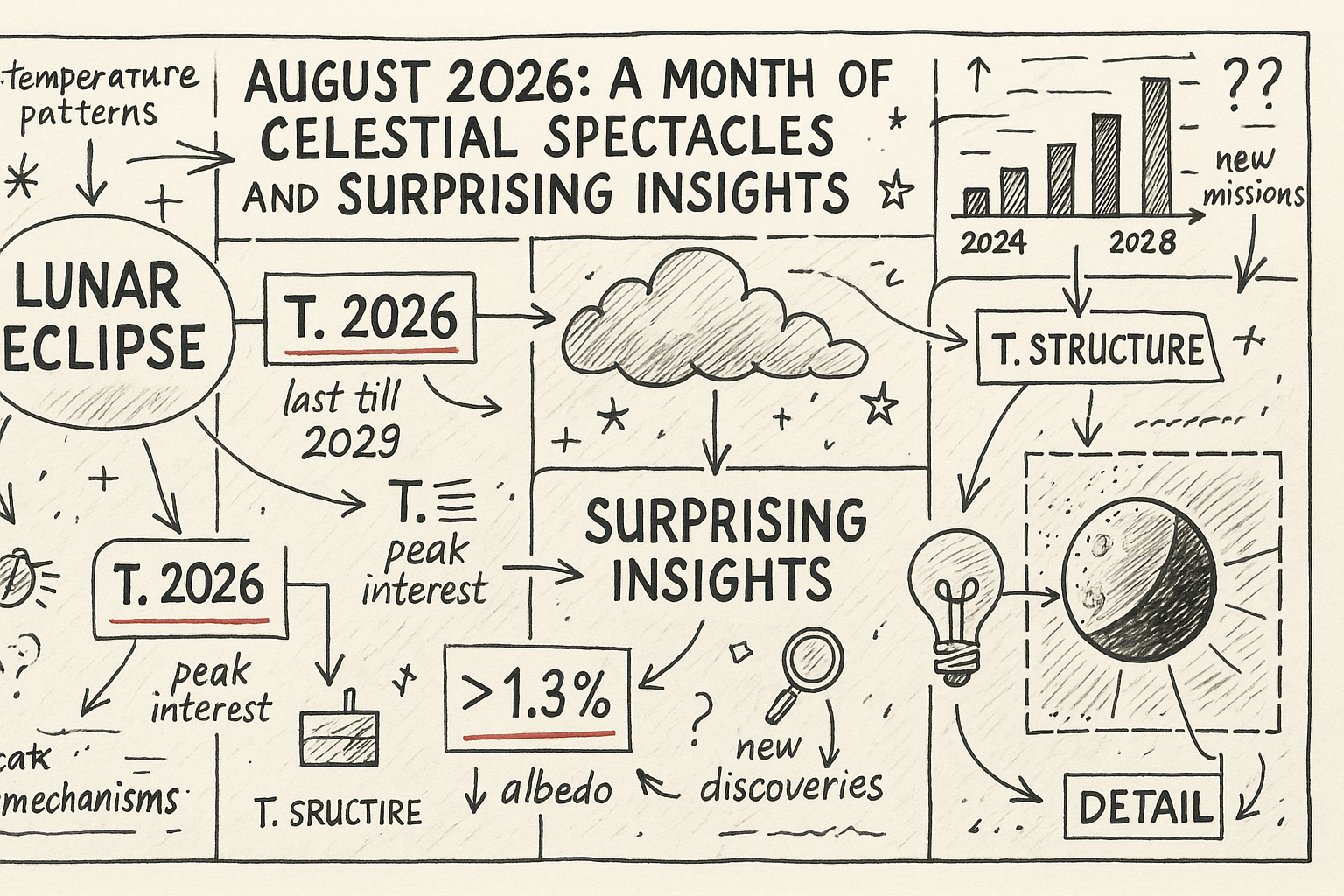 August 2026's Eclipses, Meteor Showers and Satellite Transits