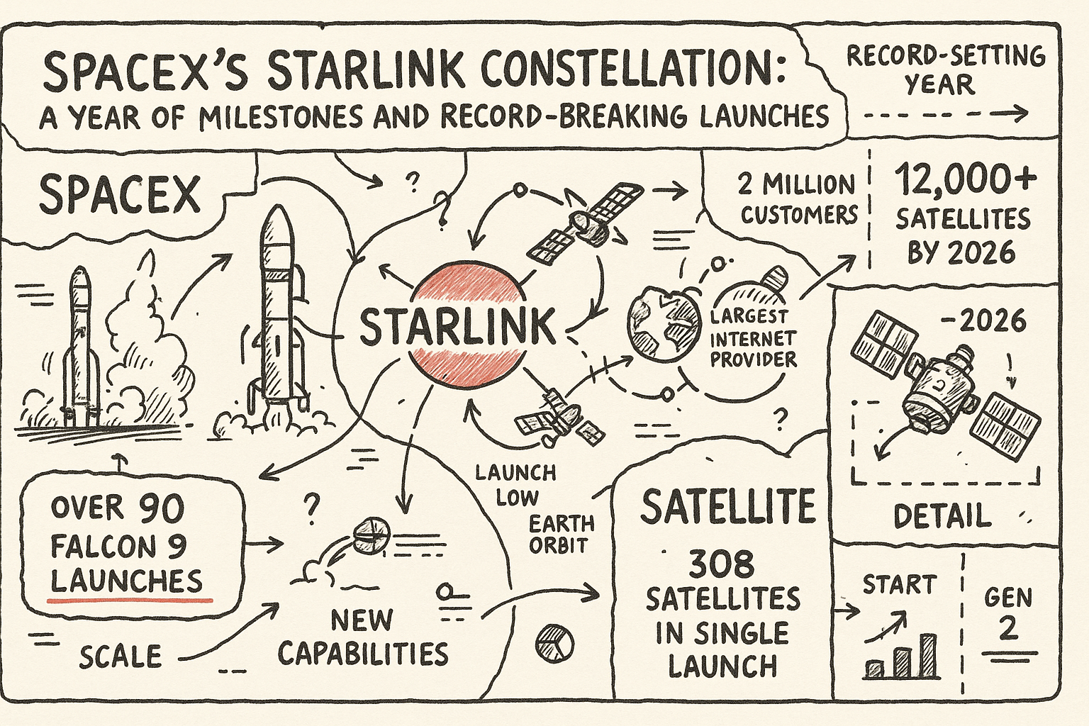 SpaceX's Starlink Constellation: A Year of Milestones and Record-Breaking Launches