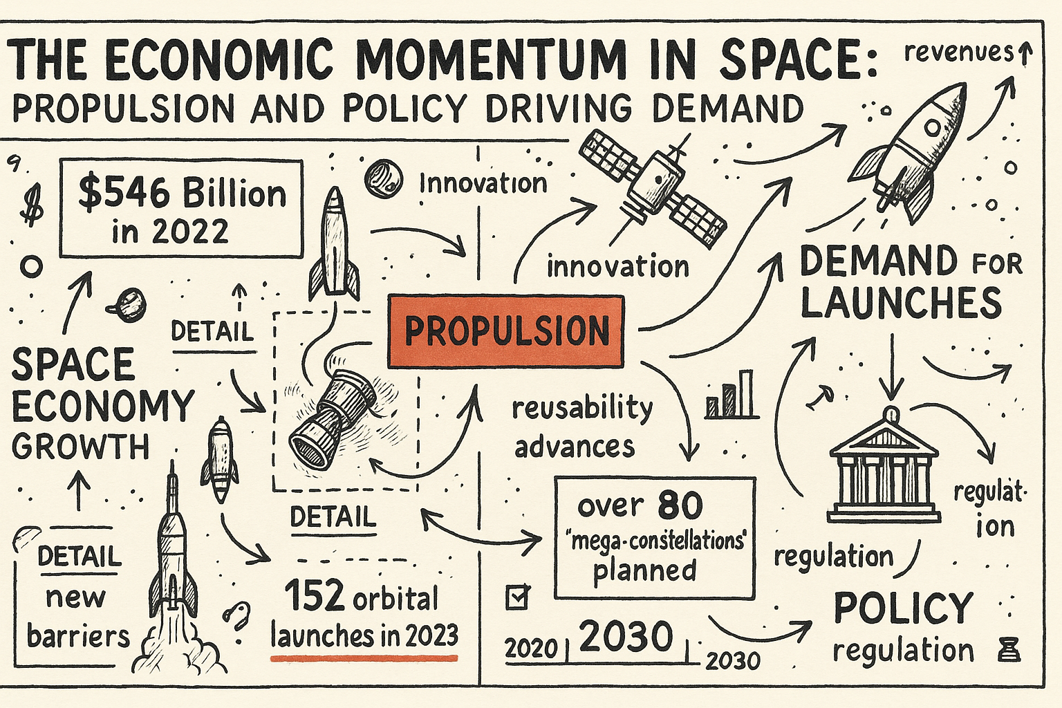 The Economic Momentum in Space: Propulsion and Policy Driving Demand
