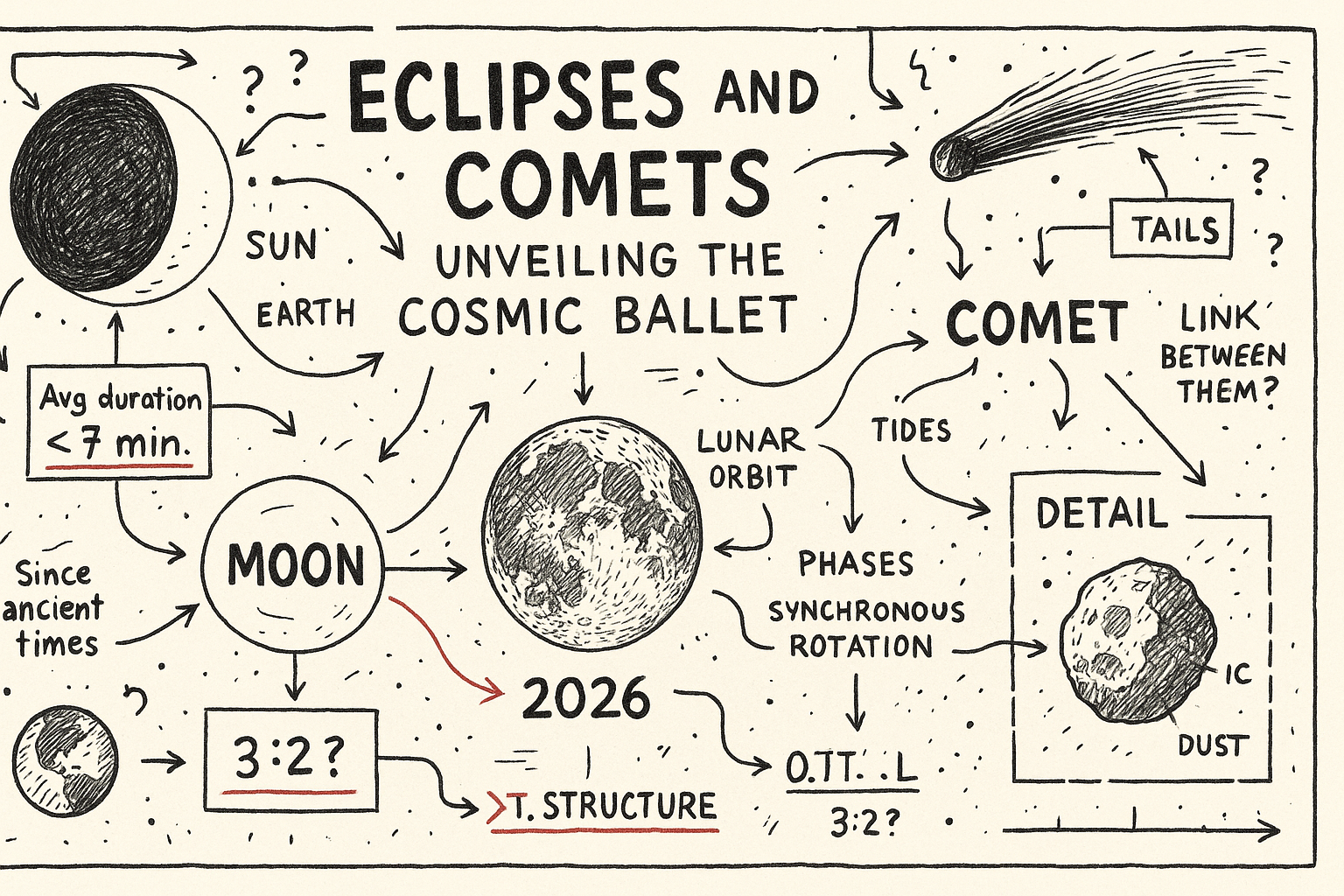 Eclipses and Comets: Unveiling the Cosmic Ballet