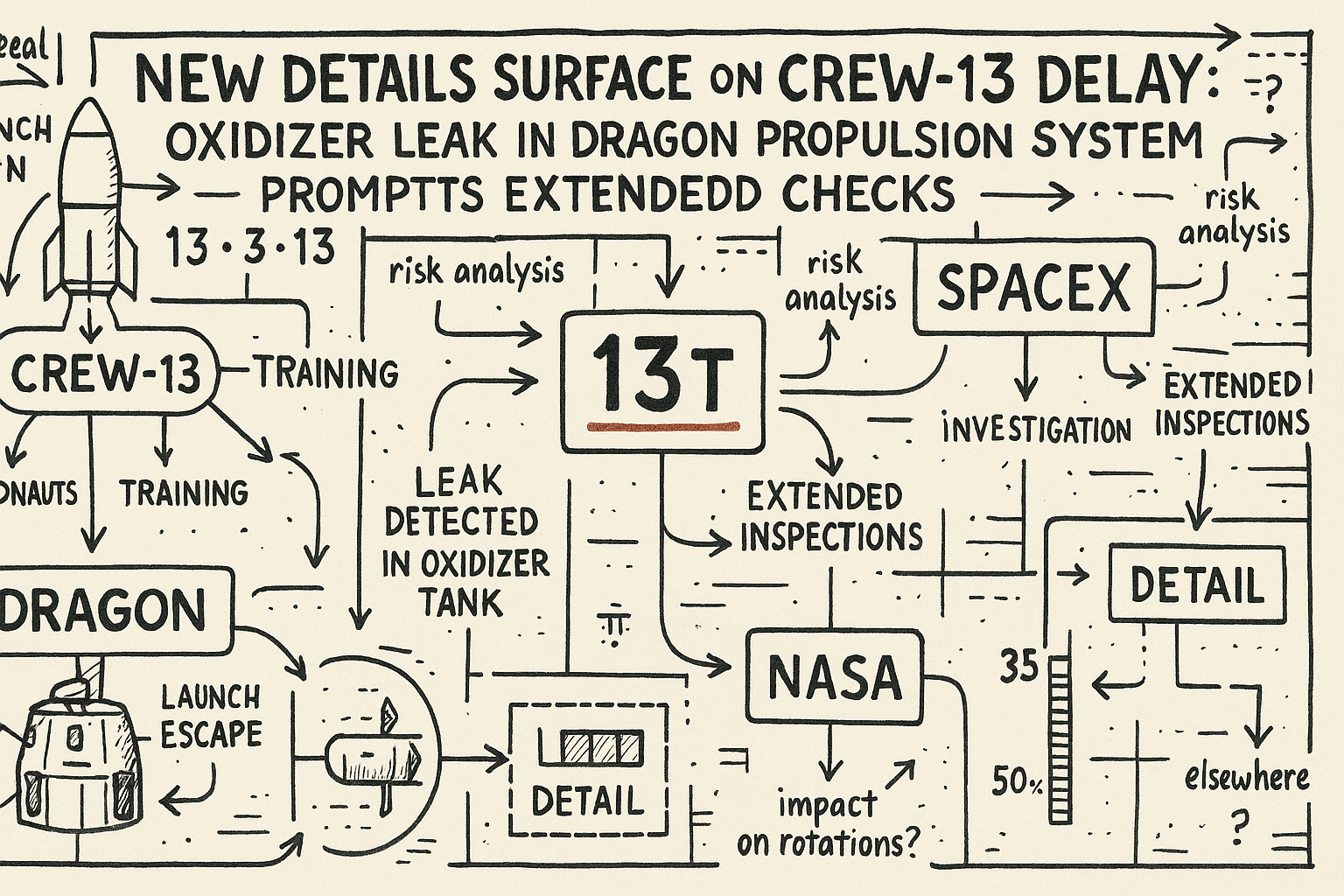 New Details Surface on Crew-13 Delay: Oxidizer Leak in Dragon Propulsion System Prompts Extended Checks