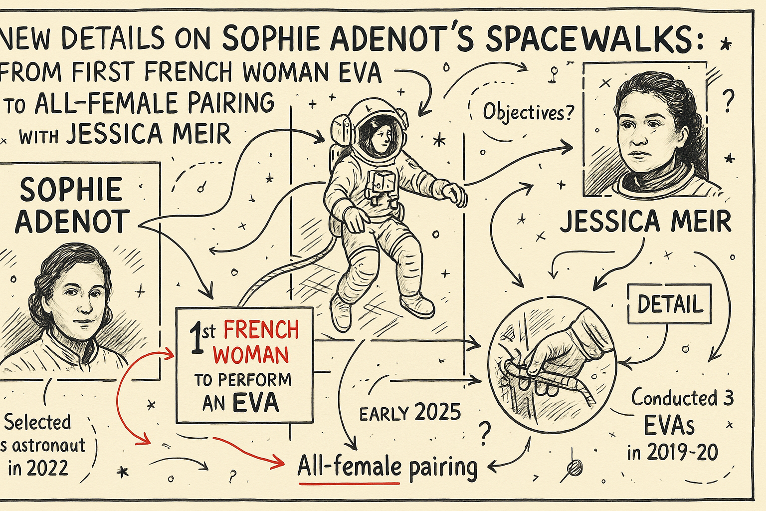 New Details on Sophie Adenot’s Spacewalks: From First French Woman EVA to All-Female Pairing with Jessica Meir