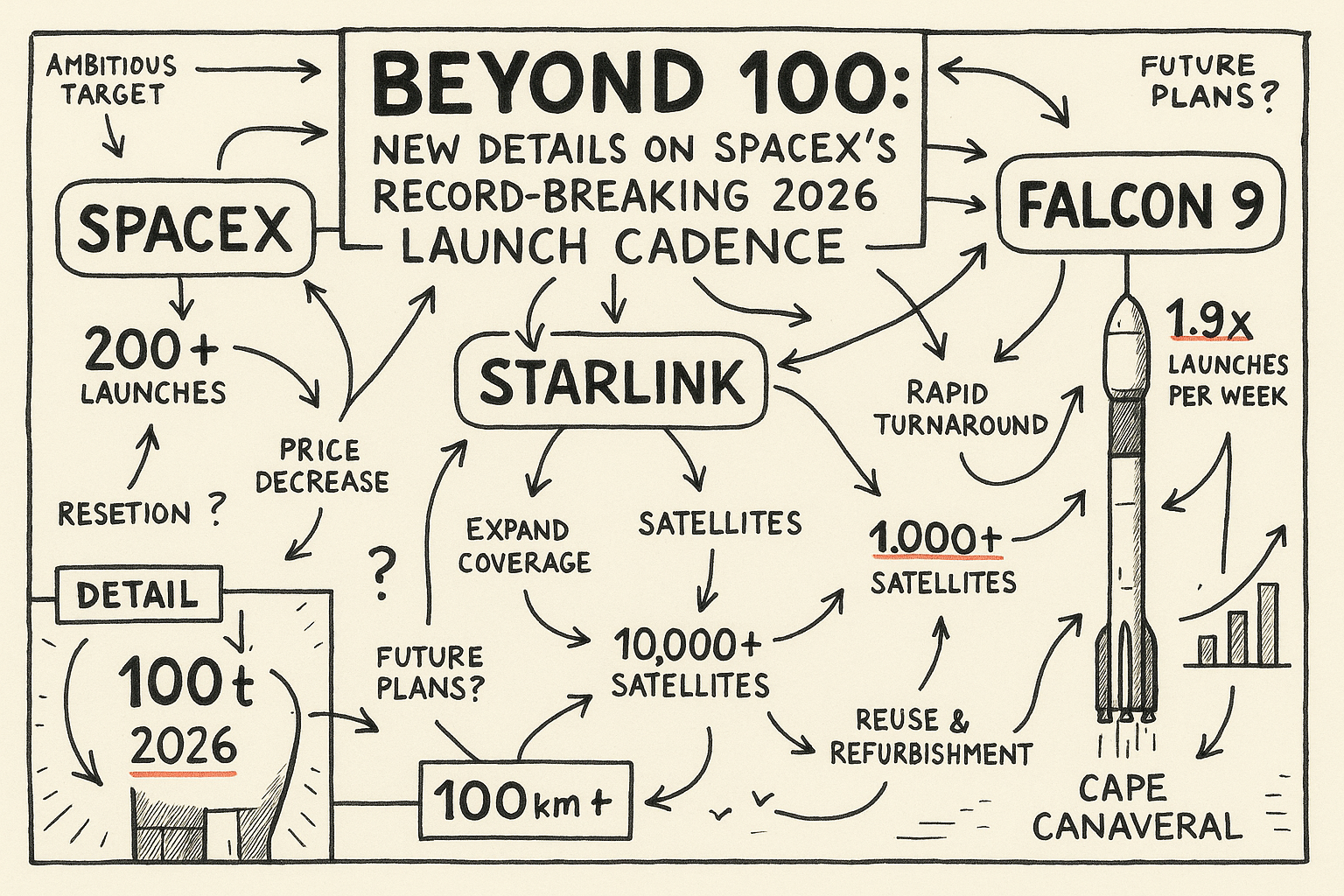 Beyond 100: New Details on SpaceX’s Record-Breaking 2026 Launch Cadence