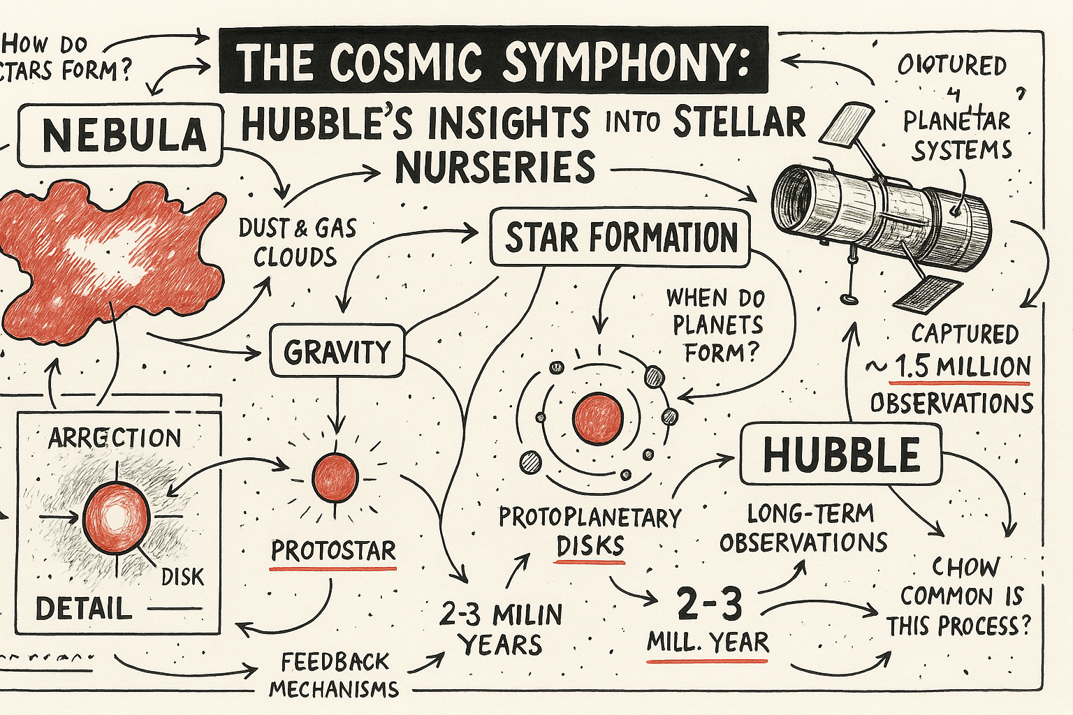 The Cosmic Symphony: Hubble's Insights into Stellar Nurseries