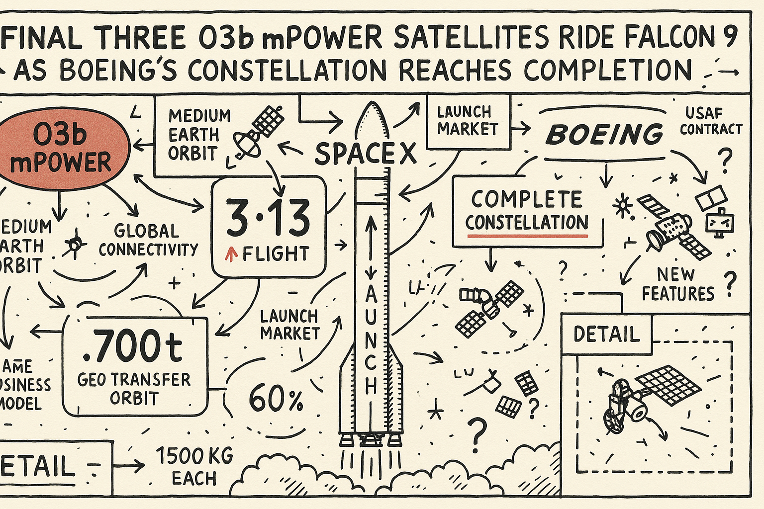 Final Three O3b mPOWER Satellites Ride Falcon 9 as Boeing’s Constellation Reaches Completion