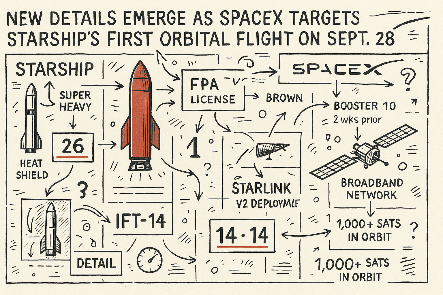 New details emerge as SpaceX targets Starship’s first orbital flight on Sept. 28