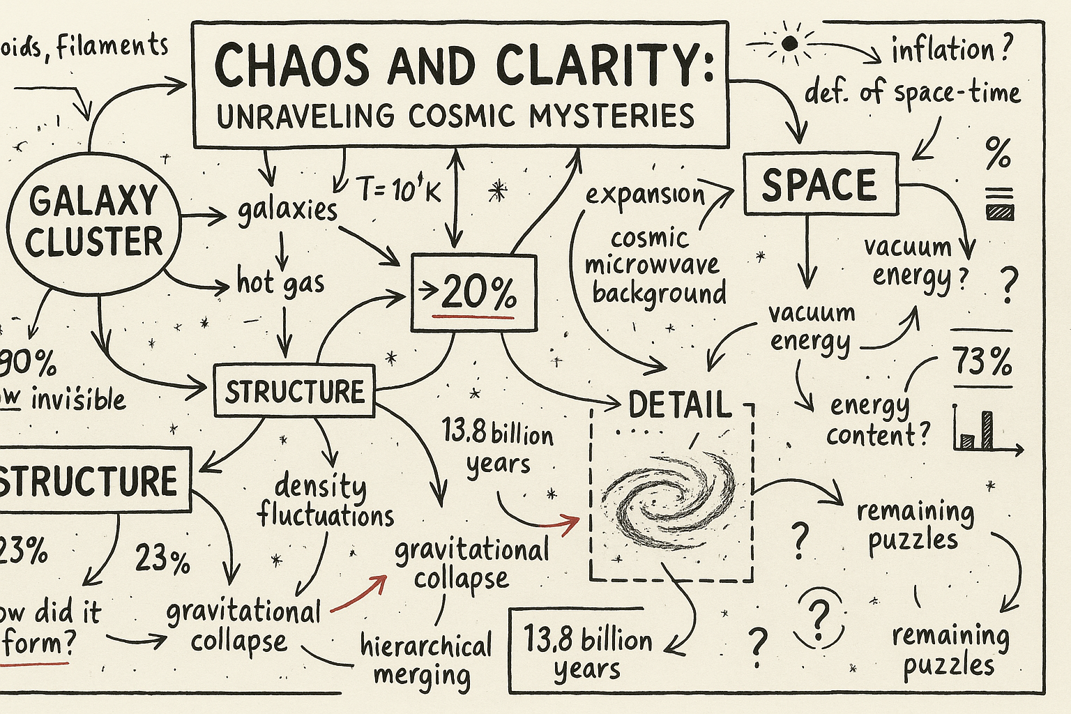 Chaos and Clarity: Unraveling Cosmic Mysteries