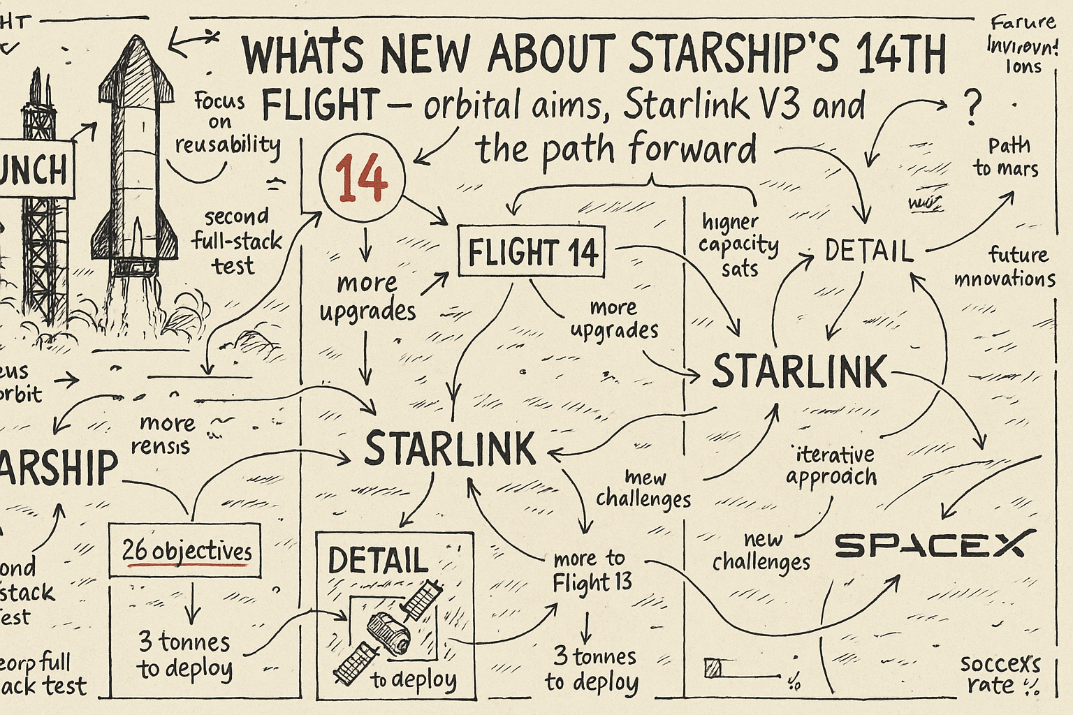 What’s New About Starship’s 14th Flight — orbital aims, Starlink V3 and the path forward