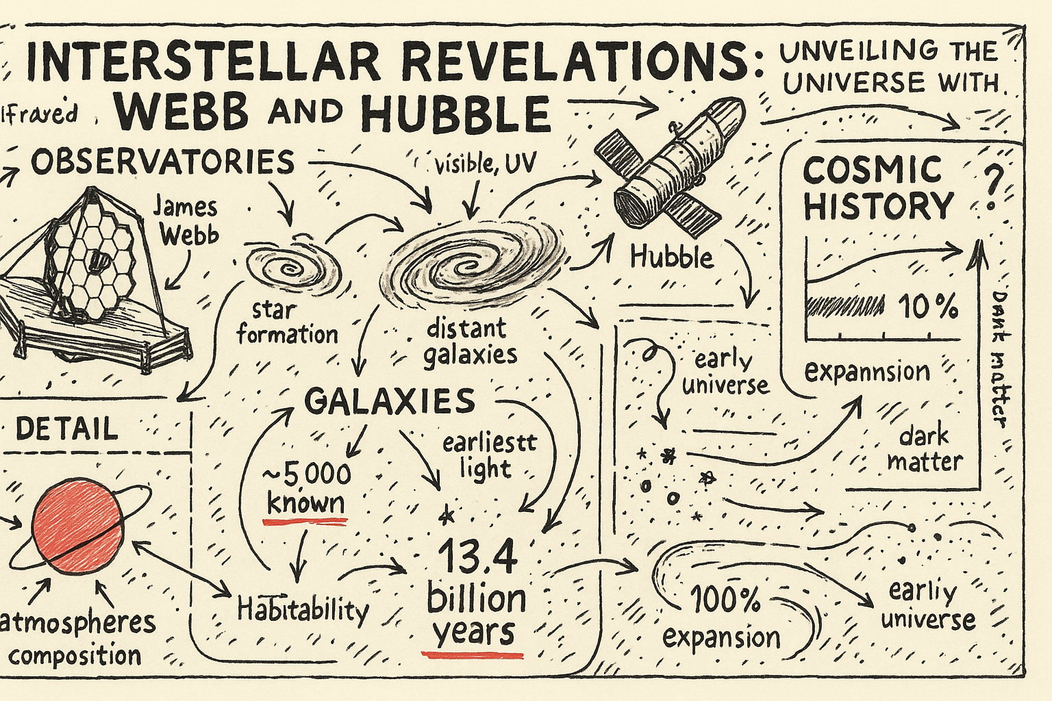 Interstellar Revelations: Unveiling the Universe with Webb and Hubble